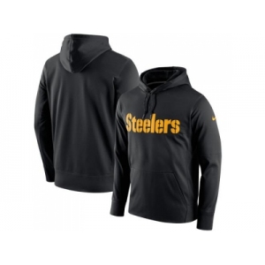 Men Pittsburgh Steelers Nike Black Circuit Wordmark Essential Performance Pullover Hoodie