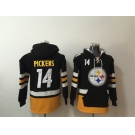 Men's Pittsburgh Steelers #14 George Pickens Black Ageless Must-Have Lace-Up Pullover Hoodie