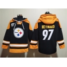 Men's Pittsburgh Steelers #97 Cameron Heyward Black Ageless Must-Have Lace-Up Pullover Hoodie