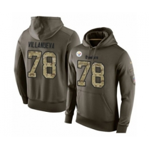 NFL Nike Pittsburgh Steelers #78 Alejandro Villanueva Green Salute To Service Pullover Hoodie