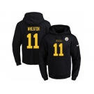 Nike Pittsburgh Steelers #11 Markus Wheaton Black(Gold No.) Name & Number Pullover NFL Hoodie