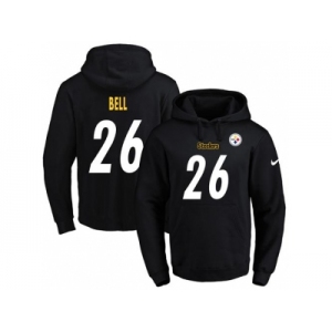 Nike Pittsburgh Steelers #26 Le'Veon Bell Black Name & Number Pullover NFL Hoodie