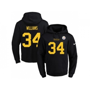 Nike Pittsburgh Steelers #34 DeAngelo Williams Black(Gold No.) Name & Number Pullover NFL Hoodie