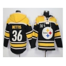Nike Pittsburgh Steelers #36 Jerome Bettis Black Player Pullover Hoodie