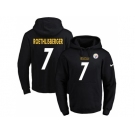 Nike Pittsburgh Steelers #7 Ben Roethlisberger Black Name & Number Pullover NFL Hoodie
