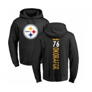 Nike Pittsburgh Steelers #76 Chukwuma Okorafor Black Backer Pullover Hoodie