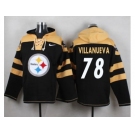 Nike Pittsburgh Steelers #78 Alejandro Villanueva Black Player Pullover NFL Hoodie