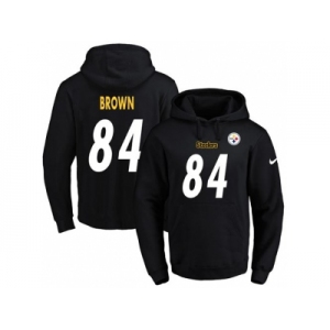 Nike Pittsburgh Steelers #84 Antonio Brown Black Name & Number Pullover NFL Hoodie