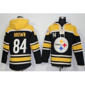 Nike Pittsburgh Steelers #84 Antonio Brown Black Player Pullover Hoodie
