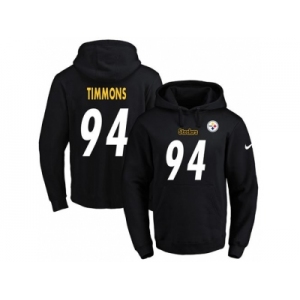 Nike Pittsburgh Steelers #94 Lawrence Timmons Black Name & Number Pullover NFL Hoodie