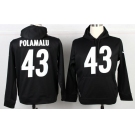 nike nfl jerseys pittsburgh steelers #43 troy polamalu black[pullover hooded sweatshirt]