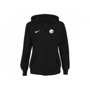 Women Pittsburgh Steelers Stadium Rally Full Zip Hoodie Black