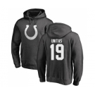 Football Indianapolis Colts #19 Johnny Unitas Ash One Color Pullover Hoodie