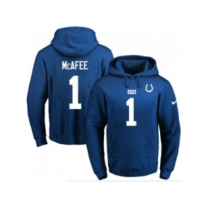 Nike Indianapolis Colts #1 Pat McAfee Royal Blue Name & Number Pullover NFL Hoodie