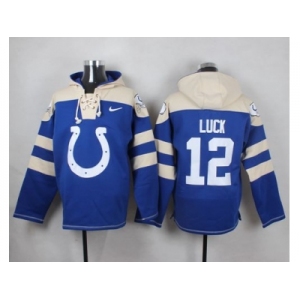 Nike Indianapolis Colts #12 Andrew Luck Royal Blue Player Pullover NFL Hoodie