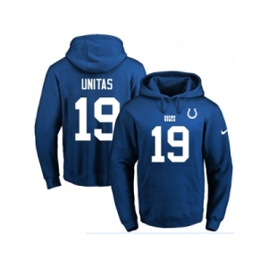 Nike Indianapolis Colts #19 Johnny Unitas Royal Blue Name & Number Pullover NFL Hoodie