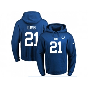 Nike Indianapolis Colts #21 Vontae Davis Royal Blue Name & Number Pullover NFL Hoodie