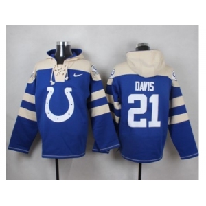 Nike Indianapolis Colts #21 Vontae Davis Royal Blue Player Pullover NFL Hoodie