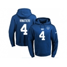 Nike Indianapolis Colts #4 Adam Vinatieri Royal Blue Name & Number Pullover NFL Hoodie