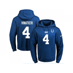 Nike Indianapolis Colts #4 Adam Vinatieri Royal Blue Name & Number Pullover NFL Hoodie