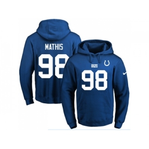Nike Indianapolis Colts #98 Robert Mathis Royal Blue Name & Number Pullover NFL Hoodie