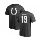 Football Indianapolis Colts #19 Johnny Unitas Ash One Color T-Shirt