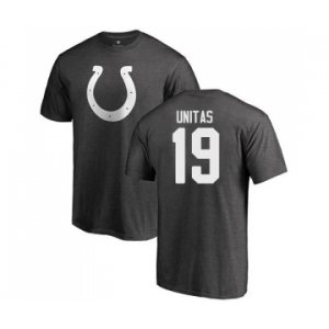 Football Indianapolis Colts #19 Johnny Unitas Ash One Color T-Shirt