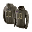 Football Men's New York Giants #18 Bennie Fowler Green Salute To Service Pullover Hoodie