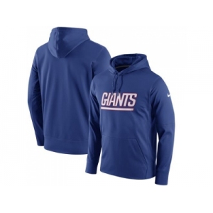 Men New York Giants Nike Royal Circuit Wordmark Essential Performance Pullover Hoodie