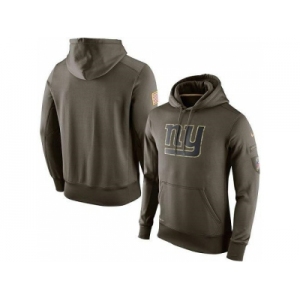 Men's New York Giants Nike Olive Salute To Service KO Performance Hoodie