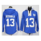 New York Giants #13 Odell Beckham Jr Royal Blue Player Winning Method Pullover NFL Hoodie