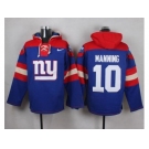 Nike New York Giants #10 Eli Manning Royal Blue Player Pullover NFL Hoodie