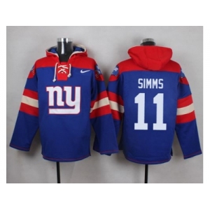 Nike New York Giants #11 Phil Simms Royal Blue Player Pullover NFL Hoodie