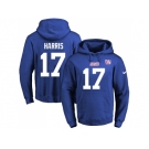 Nike New York Giants #17 Dwayne Harris Royal Blue Name & Number Pullover NFL Hoodie