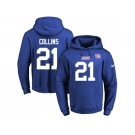 Nike New York Giants #21 Landon Collins Royal Blue Name & Number Pullover NFL Hoodie