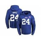 Nike New York Giants #24 Eli Apple Royal Blue Name & Number Pullover NFL Hoodie