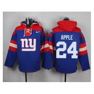 Nike New York Giants #24 Eli Apple Royal Blue Player Pullover NFL Hoodie