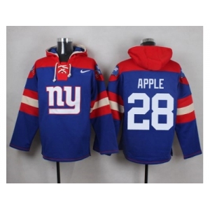 Nike New York Giants #28 Eli Apple Royal Blue Player Pullover NFL Hoodie