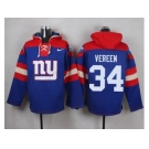 Nike New York Giants #34 Shane Vereen Royal Blue Player Pullover NFL Hoodie