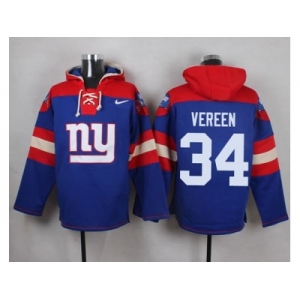 Nike New York Giants #34 Shane Vereen Royal Blue Player Pullover NFL Hoodie
