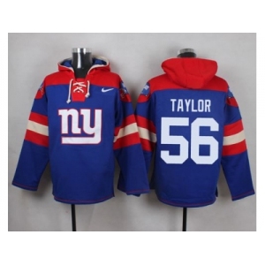 Nike New York Giants #56 Lawrence Taylor Royal Blue Player Pullover NFL Hoodie