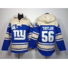 Nike New York Giants #56 Taylor blue-cream[pullover hooded sweatshirt]