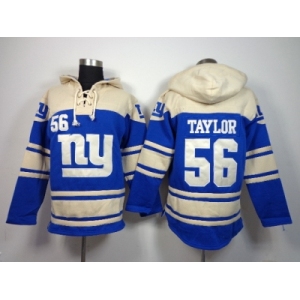 Nike New York Giants #56 Taylor blue-cream[pullover hooded sweatshirt]