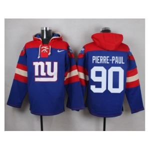 Nike New York Giants #90 Jason Pierre-Paul Royal Blue Player Pullover NFL Hoodie