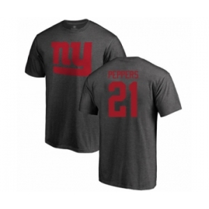 Football New York Giants #21 Jabrill Peppers Ash One Color T-Shirt