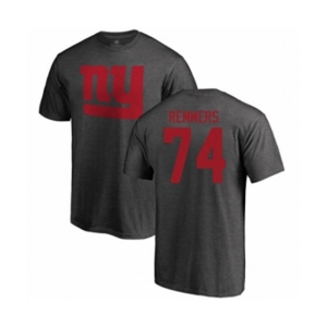 Football New York Giants #74 Mike Remmers Ash One Color T-Shirt