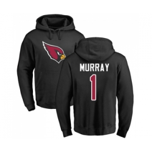 Football Arizona Cardinals #1 Kyler Murray Black Name & Number Logo Pullover Hoodie