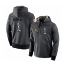 Football Men's Arizona Cardinals #1 Kyler Murray Stitched Black Anthracite Salute to Service Player Performance Hoodie
