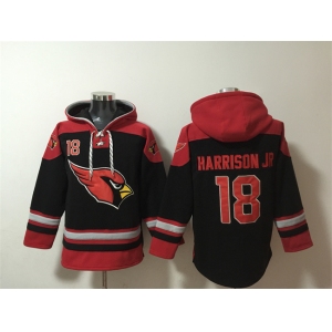 Men's Arizona Cardinals #18 Marvin Harrison Jr. Black Ageless Must-Have Lace-Up Pullover Hoodie