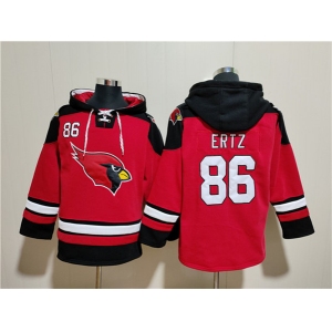 Men's Arizona Cardinals #86 Zach Ertz Red Ageless Must-Have Lace-Up Pullover Hoodie